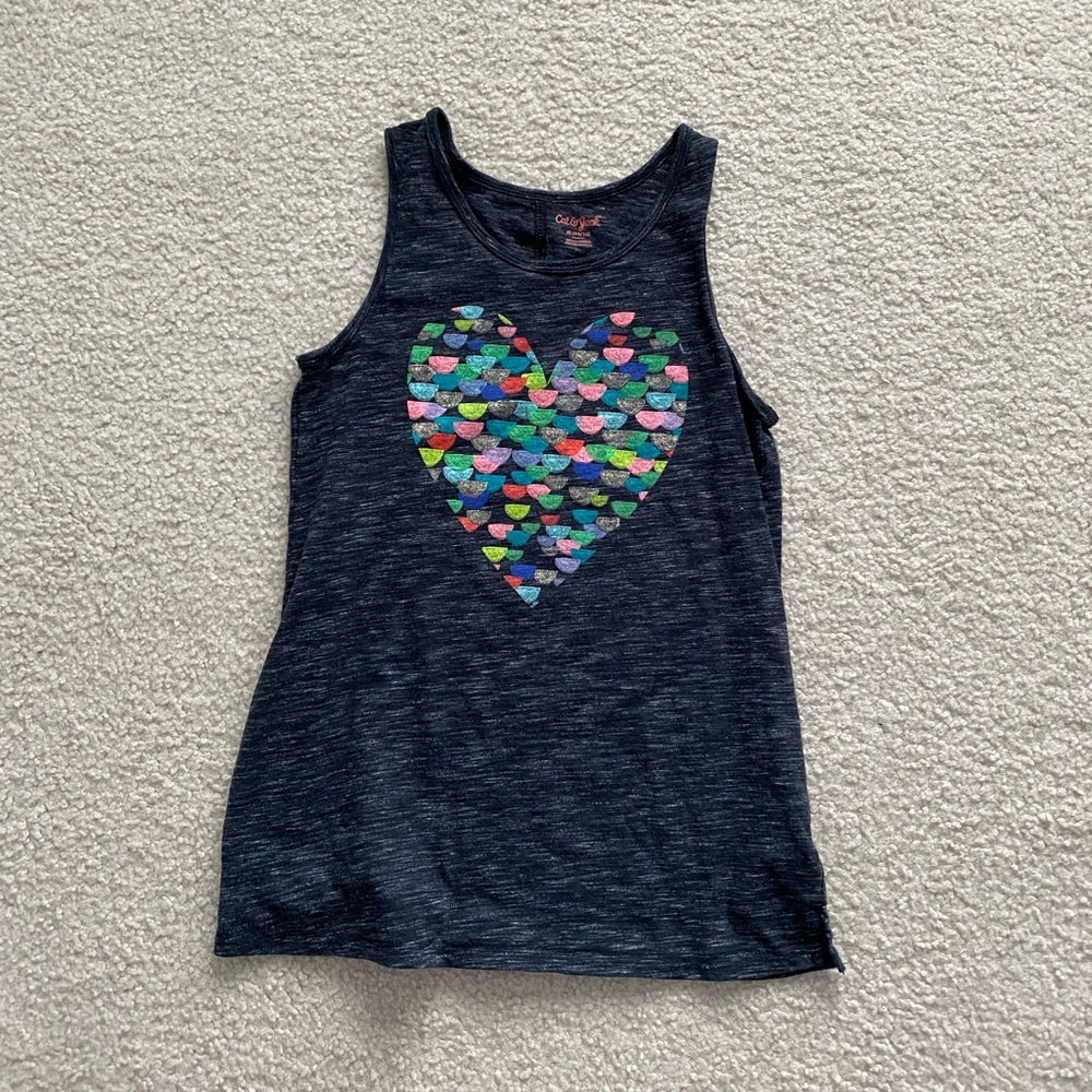 Cat & Jack Scale Heart Tank Top